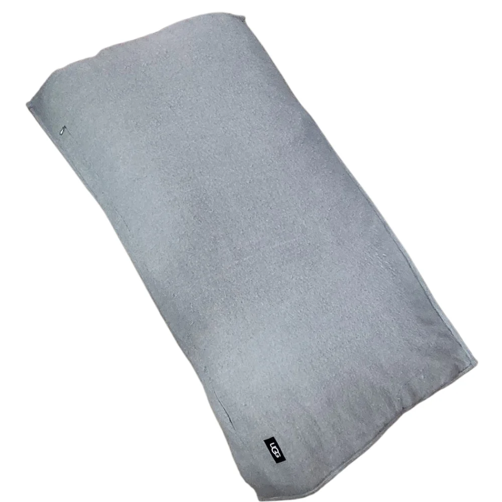 UGG Quilted/Fuzzy Light Gray 2 King Size Pillow Cases.